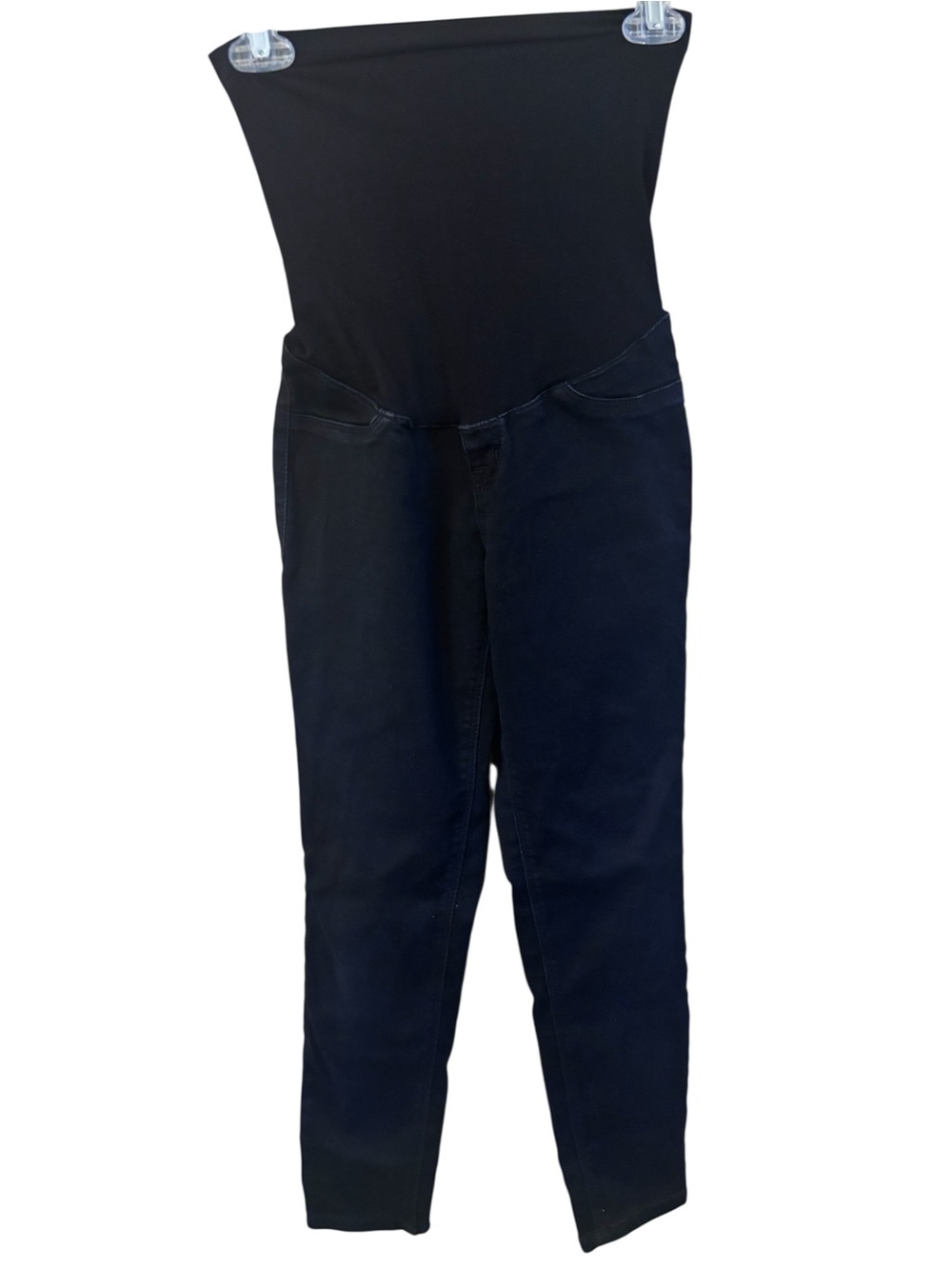 1822 Denim Maternity Jeggings Size 27 Black Over-the-Belly panel Cotton Stretchy